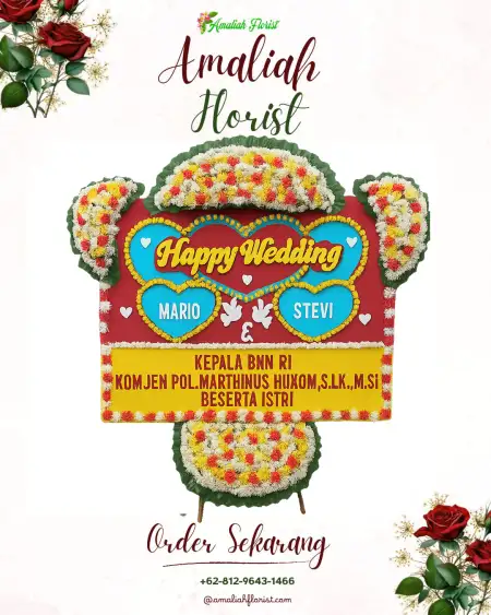 Papan Bunga Pernikahan Tratebang